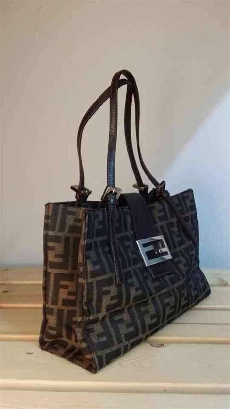 fendi canvas shopper bag|authentic fendi tote.